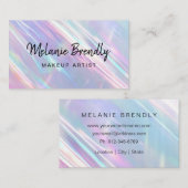 Make-up Artist Trendy Holografisch Visitekaartje (Voorkant / Achterkant)