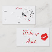 make-up Artist Trendy Lips Visitekaartje (Voorkant / Achterkant)