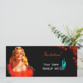 Make-up artist - Uitnodiging (Staand voorkant)