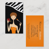 Make-up Artist Vector Shop Meisje Visitekaartje (Voorkant / Achterkant)