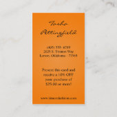 Make-up Artist Vector Shop Meisje Visitekaartje (Achterkant)