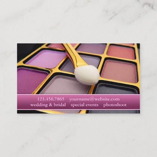 Make-up Artist Visitekaartje (Achterkant)