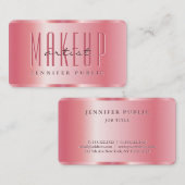 Make-up Artist Visitekaartje Elegant Roos Gold Lux (Voorkant / Achterkant)