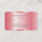 Make-up Artist Visitekaartje Elegant Roos Gold Lux (Achterkant)