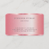 Make-up Artist Visitekaartjes Elegant Roos Gold (Achterkant)