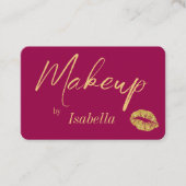 Make-up Artist Visitekaartjes - Goud en Roze (Voorkant)