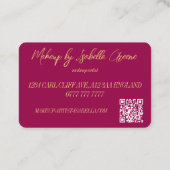 Make-up Artist Visitekaartjes - Goud en Roze (Achterkant)