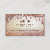 Make-up artist wenkbrauw ogen wimpers druppelen go visitekaartje (Achterkant)