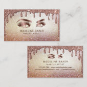 Make-up artist wenkbrauw ogen wimpers druppelen go visitekaartje (Voorkant / Achterkant)