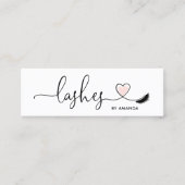 Make-up artist wenkbrauw ogen wimpers hart mini visitekaartje (Voorkant)