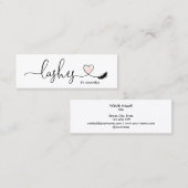 Make-up artist wenkbrauw ogen wimpers hart mini visitekaartje (Voorkant / Achterkant)