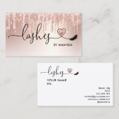 Make-up artist wenkbrauw ogen wimpers hart visitekaartje (Voorkant / Achterkant)