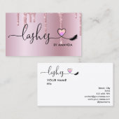 Make-up artist wenkbrauw ogen wimpers hart visitekaartje (Voorkant / Achterkant)