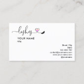 Make-up artist wenkbrauw ogen wimpers hart visitekaartje (Achterkant)