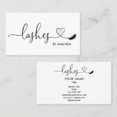 Make-up artist wenkbrauw ogen wimpers hart visitekaartje (Voorkant / Achterkant)