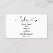 Make-up artist wenkbrauw ogen wimpers hart visitekaartje (Achterkant)