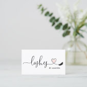 Make-up artist wenkbrauw ogen wimpers hart visitekaartje (Staand voorkant)