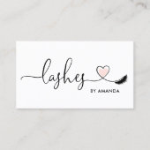 Make-up artist wenkbrauw ogen wimpers hart visitekaartje (Voorkant)