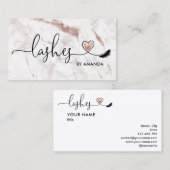 Make-up artist wenkbrauw ogen wimpers hart visitekaartje (Voorkant / Achterkant)