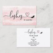 Make-up artist wenkbrauw ogen wimpers hart visitekaartje (Voorkant / Achterkant)