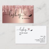 Make-up artist wenkbrauw ogen wimpers hart visitekaartje (Voorkant / Achterkant)