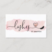 Make-up artist wenkbrauw ogen wimpers hart visitekaartje (Voorkant)