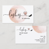 Make-up artist wenkbrauw ogen wimpers hart visitekaartje (Voorkant / Achterkant)