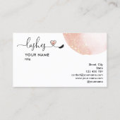 Make-up artist wenkbrauw ogen wimpers hart visitekaartje (Achterkant)