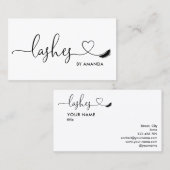 Make-up artist wenkbrauw ogen wimpers hart visitekaartje (Voorkant / Achterkant)