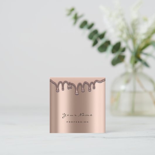 Make-up Artist Wenkbrauw Wax Lash Glitter Huiddrup Vierkante Visitekaartje (Staand voorkant)