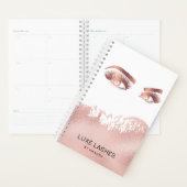 Make-up artist Wenkbrauwen Lashes Glitter Roos Gol Planner (Display)