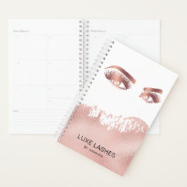 Make-up artist Wenkbrauwen Lashes Glitter Roos Gol Planner
