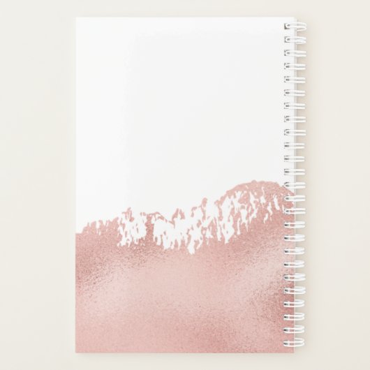 Make-up artist Wenkbrauwen Lashes Glitter Roos Gol Planner (Achterkant)