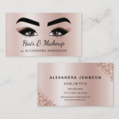 Make-up Artist Wimpers Make-up Roos Gold Visitekaartje (Voorkant / Achterkant)