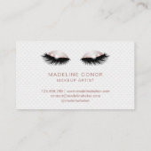 Make-up artist wimpers ogen Roos gouden glitter Klantenkaartje (Achterkant)
