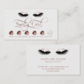Make-up artist wimpers ogen Roos gouden glitter Klantenkaartje (Voorkant / Achterkant)