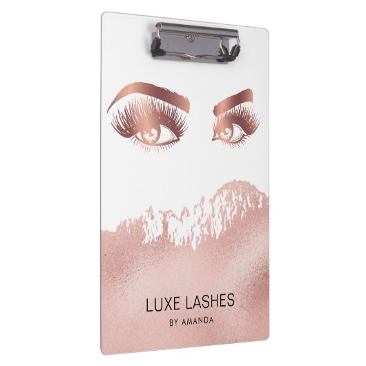 Make-up artist wimpers ogen Roos gouden glitter Klembord (Rechts)