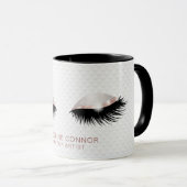 Make-up artist wimpers ogen Roos gouden glitter Mok (Voorkant rechts)