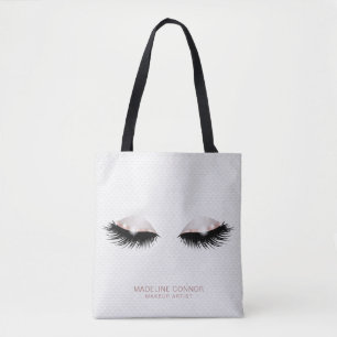 Make-up artist wimpers ogen Roos gouden glitter Tote Bag
