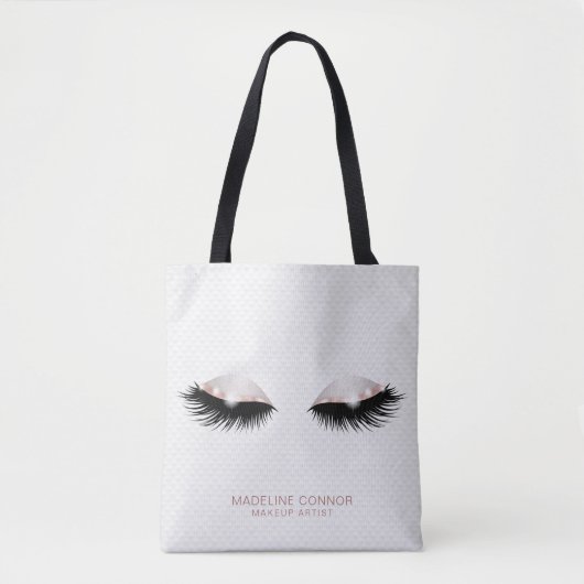 Make-up artist wimpers ogen Roos gouden glitter Tote Bag (Voorkant)