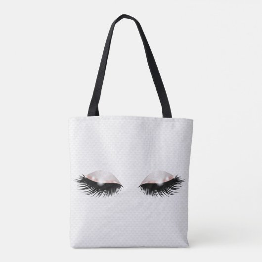 Make-up artist wimpers ogen Roos gouden glitter Tote Bag (Achterkant)