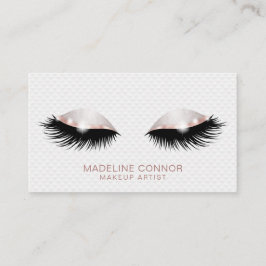 Make-up artist wimpers ogen Roos gouden glitter Visitekaartje