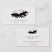 Make-up artist wimpers ogen Roos gouden glitter Visitekaartje (Voorkant / Achterkant)