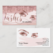 Make-up artist wimpers oog wimpers druppelen Roos Visitekaartje (Voorkant / Achterkant)