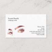 Make-up artist Wimpers Roos Gold Beauty Salon Eye Visitekaartje (Achterkant)