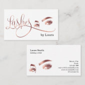 Make-up artist Wimpers Roos Gold Beauty Salon Eye Visitekaartje (Voorkant / Achterkant)