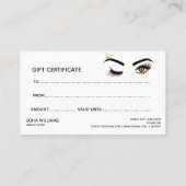 Make-up artist Wink Eye Beaut Certificaat Gift Kaa (Achterkant)
