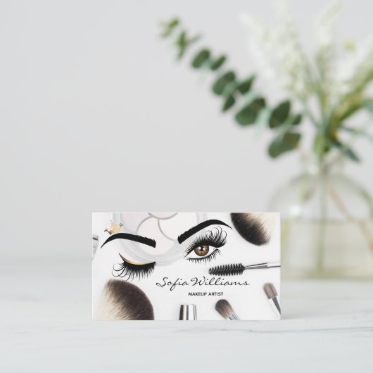 Make-up artist Wink Eye Beauty Salon Visitekaartje (Staand voorkant)