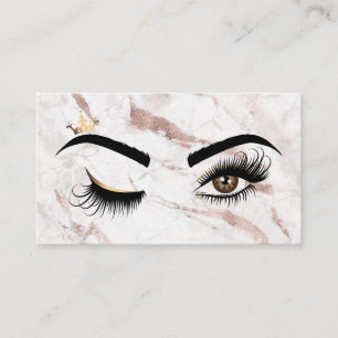 Make-up artist Wink Eye Roos Gold Marble Lashes Visitekaartje