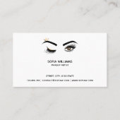 Make-up artist Wink Eye Roos Gold Marble Lashes Visitekaartje (Achterkant)